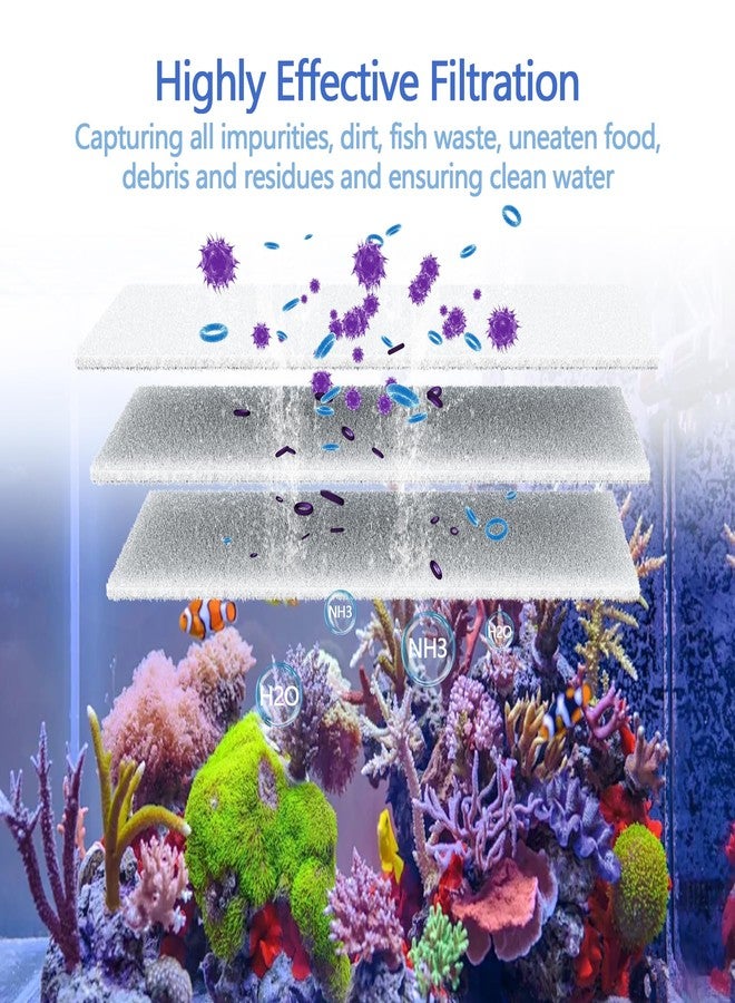 MAXTBEE Aquarium Filter Media Floss, 12” x 72" Cut to Fit Fish Tank Filters for Crystal Clear Water Roll Material Pond Pad Foam for Freshwater, Saltwater, Turtle Tanks, Reef & Koi Ponds - Image 2